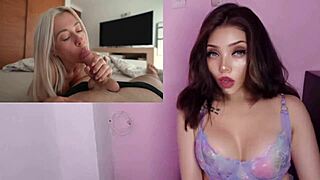 Horny latina big tits rubia wakes for pov creampie orgasm fuck