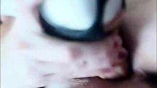 Large Thick Dildo Stretches Dripping Wet Pussy