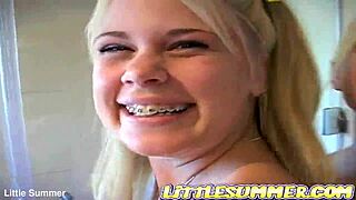 Little Summer's Solo Pussy Masturbation and Lesbian Compilation