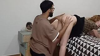 Raw Bareback Thrusts Into Library Girl's Dripping Wet Pussy