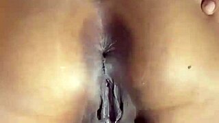 black homemade wife bends over shakes huge wet ass in slow motion