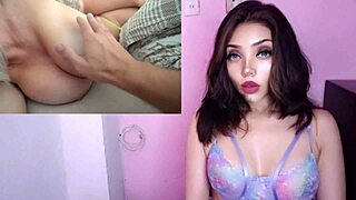 Horny latina big tits rubia wakes for pov creampie orgasm fuck