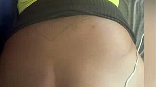 Black amateur couple bends over sofa for doggystyle pounding