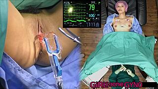 backstage nurse aria nicole spreads tits and pussy for patient fetish play