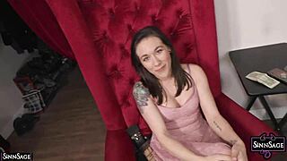 Sinn Sage Strips Lingerie to Suck Cock on Bed Nasty