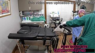 backstage nurse aria nicole spreads tits and pussy for patient fetish play