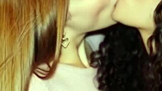 Katherine And Megan's Steamy French Lesbian Kisses Ignite Passion