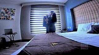 Husband watches wife bent over riding huge cock hornier than ever before