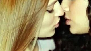 Katherine And Megan's Steamy French Lesbian Kisses Ignite Passion