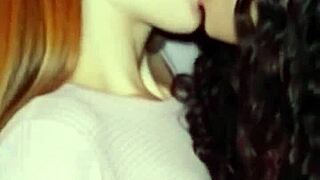 Katherine And Megan's Steamy French Lesbian Kisses Ignite Passion