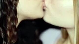 Katherine And Megan's Steamy French Lesbian Kisses Ignite Passion