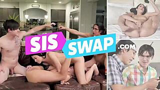 yo, check out this big titted milf and stepdaughter riding one cock to break the spell