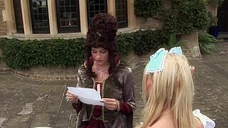 Cosplay sluts Jodi James and Stacey Saran take stranger cocks two at once