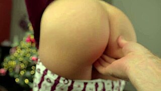 Big cock pounds slutty stepsister's tight wet pussy missionary then doggystyle cum on ass pov