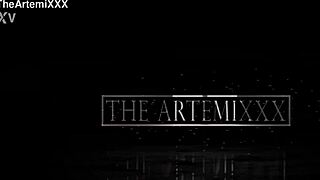 saucy sapphire's first scene cherry popped by artemis deepthroat gagging?