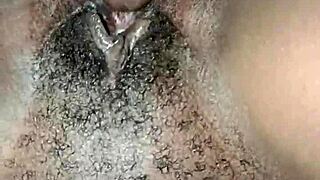 Gentle Missionary Fuck Cums Deep In Hairy Wife Pussy