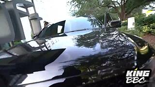 my escalade ride with huge black cock latina slut deepthroat cowgirl cumshot