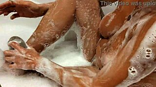 tanned stepsister showers in bathroom post-turkey trip