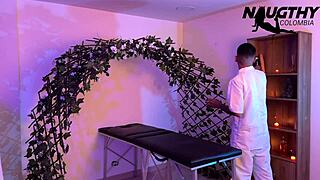 Horny Colombian Milf Masturbates Fantasizing About Masseuse Touch