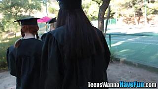 Reality teens finger lick small tits in wild lesbian party orgy!