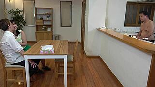 sakura misaki's husband watches her tease eat cum creampie on food cuckold style