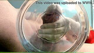 Gilf Cougar Gets Creampie Cumshot in Water Slowmo with Muscular Friend