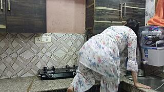 desi jija sali kitchen romance turns dirty talk hardcore pussy pounding