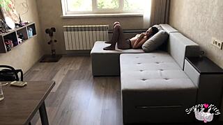 Step bro films sis masturbating then blows his big dick 😏🍆