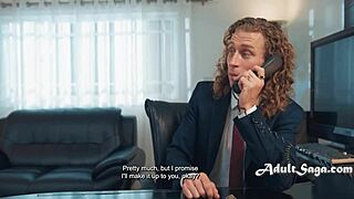 Chubby Wife Karla Lane Sarah Arabic Cheats with Husband's Boss Michael Vegas Office