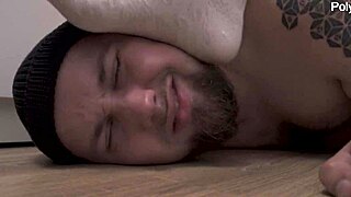 chubby pigtail mistress humiliates fat guy with strapon pounding till explosive orgasm