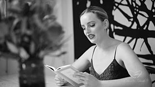 Amber Moores' Erotic Book Ignites Charlie Forde's Urge To Finger Her Milf Cunt