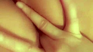 redhead latina slut fingers her shaved pussy hard... hairless whore masturbates to juicy orgasm!