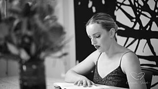 Amber Moores' Erotic Book Ignites Charlie Forde's Urge To Finger Her Milf Cunt