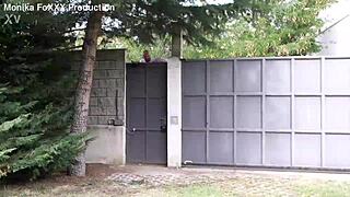 Wow! Monika Fox's Crazy Sloppy Street Blowjob!