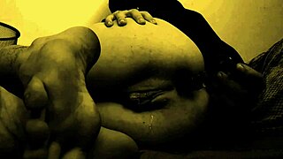 hairy wet pussy stretched wide by massive dildo in solo erotic toy nightmare