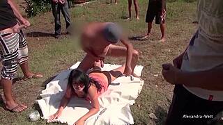 Monster Cocks Stuff Milf Pussies In Wild Beach Orgy Creampie Party