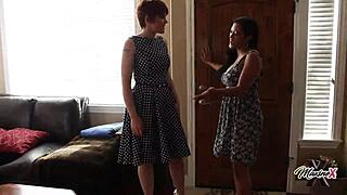 Miss lily cade's big clit pussy lips get licked and fucked by milf lesbians