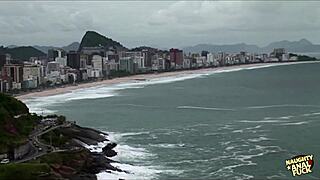 lazy hotel girl's anal masturbation turns into hot gangbang dp with roommates pounding her big natural tits 🍆💦