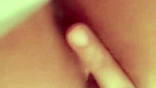 redhead latina slut fingers her shaved pussy hard... hairless whore masturbates to juicy orgasm!