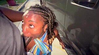 i'm the trucker an this married slut sucks my huge cock in the lot like a real lot lizard