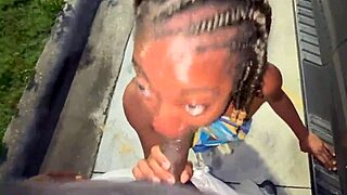 i'm the trucker an this married slut sucks my huge cock in the lot like a real lot lizard