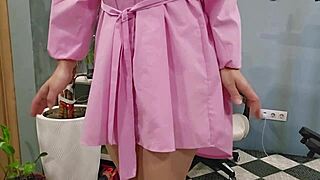 femdom cfnm party dominates small cock cuckold with strapon fisting anal toys