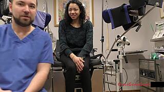 yasmine wood's tampa university physical with closeup ass fingering