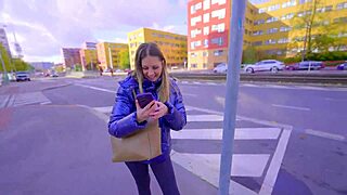 blonde flashes pussy and fingers ass in wild taxi masturbation dare