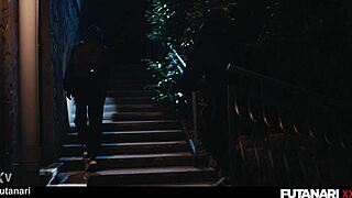 asian futa sprouts magic cock from evil spirit ready to bareback blonde shemale hard?