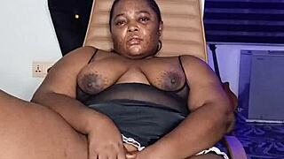 Lonely Ebony BBW Housewife Mara Exotic Squirts Hard in Solo Toy Session Full Vid