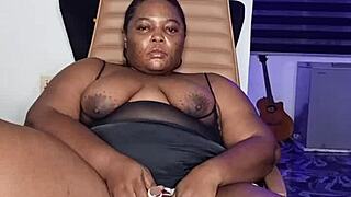 Lonely Ebony BBW Housewife Mara Exotic Squirts Hard in Solo Toy Session Full Vid
