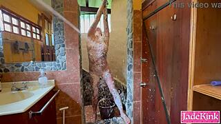 How does this cum whore handle total domination with body writing and total humiliation?