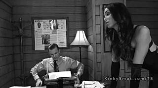 Tranny Pounds Detective's Ass Hardcore Anal Blowjob Domination Fury!