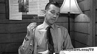 Tranny Pounds Detective's Ass Hardcore Anal Blowjob Domination Fury!